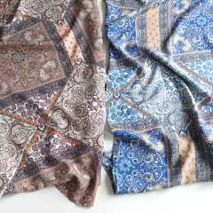 Viskose Stoff Patchwork Paisley Webware – Braunt�ne