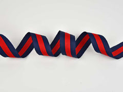 gestreiftes Webband 4 cm breit, rot navy