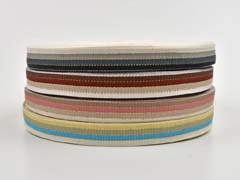 Ripsband gestreift Glitzer 16 mm, altrosa beige