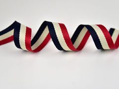 Gurtband Streifen 3 cm, navy cremewei� rot