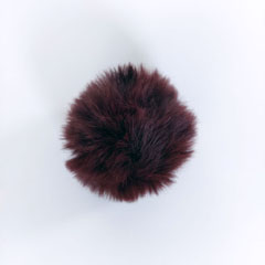 Kunstfellbommel Taschenanh�nger 6 cm, dunkelbordeaux