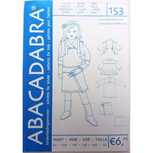 Papierschnittmuster M�dchen Cardigan-Shirt-Rock Schnittmuster Abacadabra C153