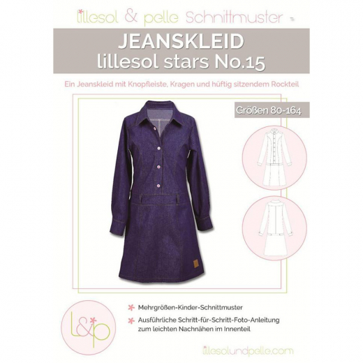Schnittmuster Jeanskleid M�dchen Lillesol Stars No. 15