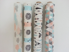 Dekostoff Skandinavischer Look L�we & B�r Streifen
