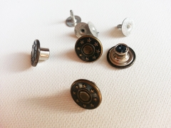 4 Jeanskn�pfe 13mm Sterne, bronzefarben matt