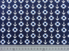 RESTST�CK 120 cm Jersey Anker & Rettungsringe, dunkelblau