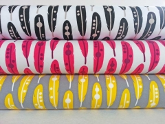 EINZELST�CK 150 cm Jersey Federn, pink auf weiss