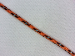 Kordelband 6 mm, orange schwarz t�rkis