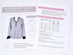 Papierschnittmuster Blusenshirt aus Jersey Lillesol No.5