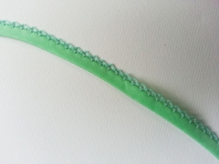 Schr�gband H�kelkante, 14 mm, mintgr�n