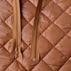 Rei�verschluss teilbar 75 cm, camel #689
