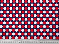 Badeanzugstoff Funktionsjersey Punke, rot wei� dunkelblau