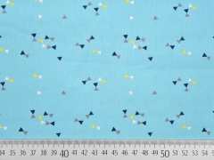 RESTST�CK 87 cm BW Little Darling kleine Dreiecke, hellblau