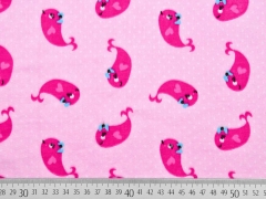 RESTST�CK 60 cm Musselin Double Gauze Frau Wal, rosa