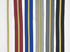 1 m Rei�verschluss metallisiert GOLD 6,5 mm Spirale + 3 Schieber, marine blau