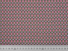 RESTST�CK 41 cm Bio-Jacquard Hamburger Liebe kleine Kreuze, pink gr�n