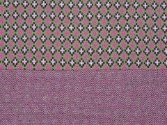 RESTST�CK 41 cm Bio-Jacquard Hamburger Liebe kleine Kreuze, pink gr�n