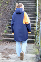Outdoorstoff uni beschichtete R�ckseite wasserabweisend, dunkelblau