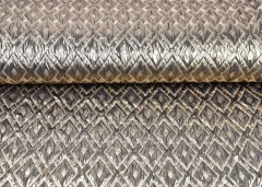 Glitzerstoff 3-Strukturstoff Rauten Kreuze, gold metallic