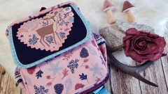 Dekostoff Bl�tter, rosa
