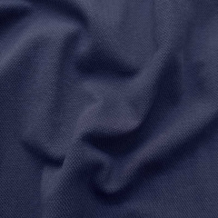 Polo Piqu� Stoff Poloshirt Stoff Baumwolle uni, dunkelblau