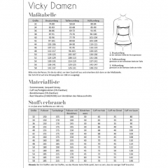 Schnittmuster Pullover V-Ausschnitt Vicky Damen Fadenk�fer