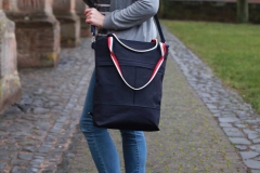 Gurtband Streifen 3 cm, navy cremewei� rot