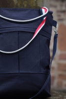Gurtband Streifen 3 cm, navy cremewei� rot
