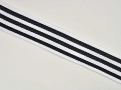 Ripsband schmale Streifen 3 cm, schwarz wei�