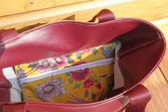 RESTST�CK 129 cm Dekosamt Velourstoff Blumen Kraniche, rot ocker