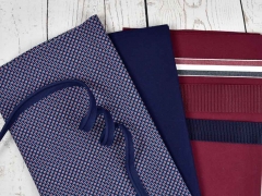 Webband Streifen 25 mm, dunkelrot wei� navy