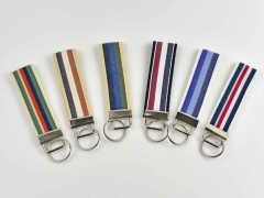Webband Streifen 25 mm, dunkelrot wei� navy