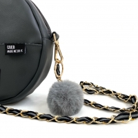 Kunstleder Lederimitat f�r Taschen gepr�gte Optik, dunkelgrau