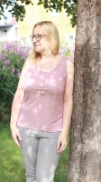 Leinenlook T-Shirtstoff uni, grau
