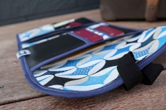 Dekostoff grafisches Muster Ovale, blau dunkelblau