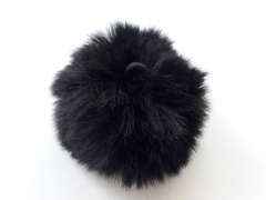 Kunstfellbommel Taschenanh�nger 6 cm, schwarz
