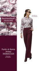 RESTST�CK 50 cm Baumwollstoff Baumwollsatin B�ume, bordeaux rosa