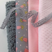 Teddyfleece Teddyfell aus Baumwolle, dunkelgrau