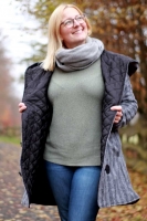 Jackenstoff Jacquard Fischgr�t angeraut, grau