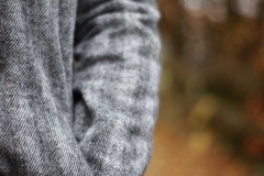 Jackenstoff Jacquard Fischgr�t angeraut, grau