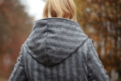 Jackenstoff Jacquard Fischgr�t angeraut, grau