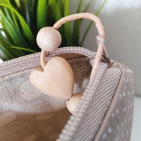 Baumwollstoff kleine Punkte Petite Dots, wei� hellbeige