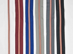 1 m Rei�verschluss metallisiert KUPFER 6,5 mm Spirale + 3 Schieber, dunkelgrau
