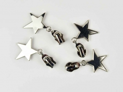 Schieber mit Stern f�r Rei�verschluss mit 6,5 mm Spirale, SILBER