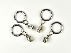 Schieber mit Ring f�r Rei�verschluss mit 6,5 mm Spirale, SILBER