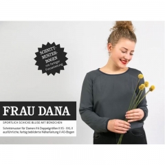 Papierschnittmuster Bluse mit Halslochb�ndchen Frau Dana Studio Schnittreif