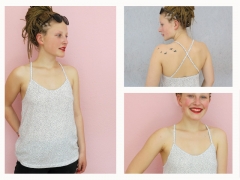 Papierschnittmuster Top m. Spaghettitr�ger Frau Eike Studio Schnittreif