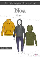 Schnittmuster Noa Raglanhoodie Herren Fadenk�fer