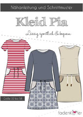 Papierschnittmuster Damen Kleid PIA Fadenk�fer