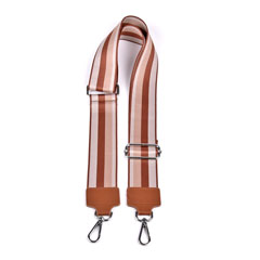 Taschengurt Taschenriemen Streifen 5 cm, hellbeige beige rotbraun